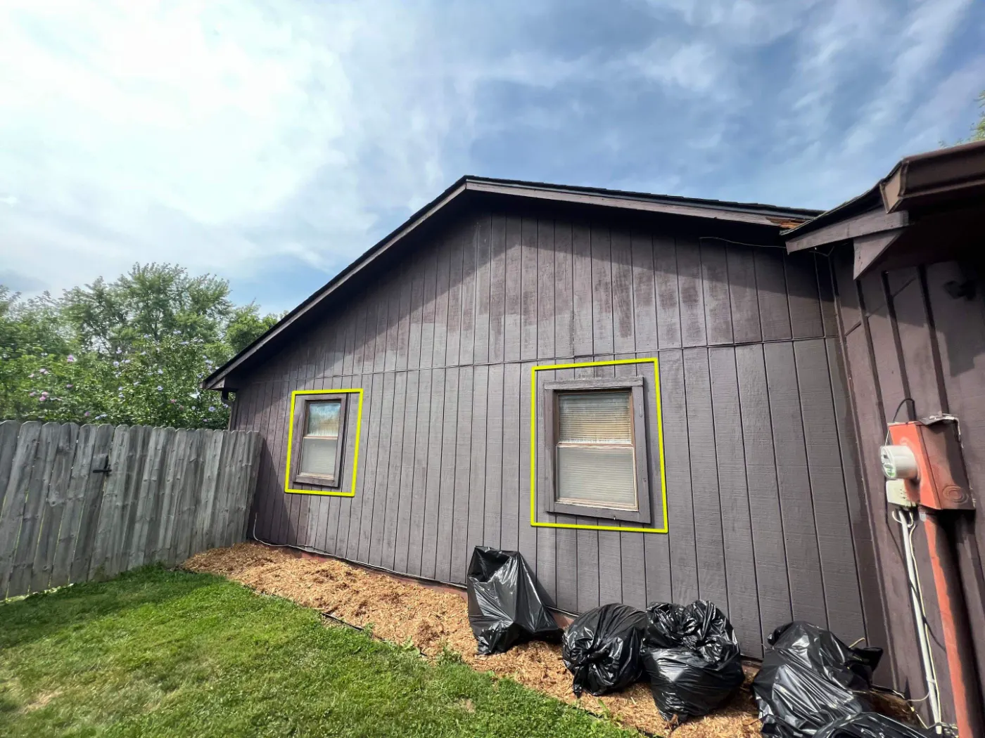Storm-damaged window documented in Pendleton